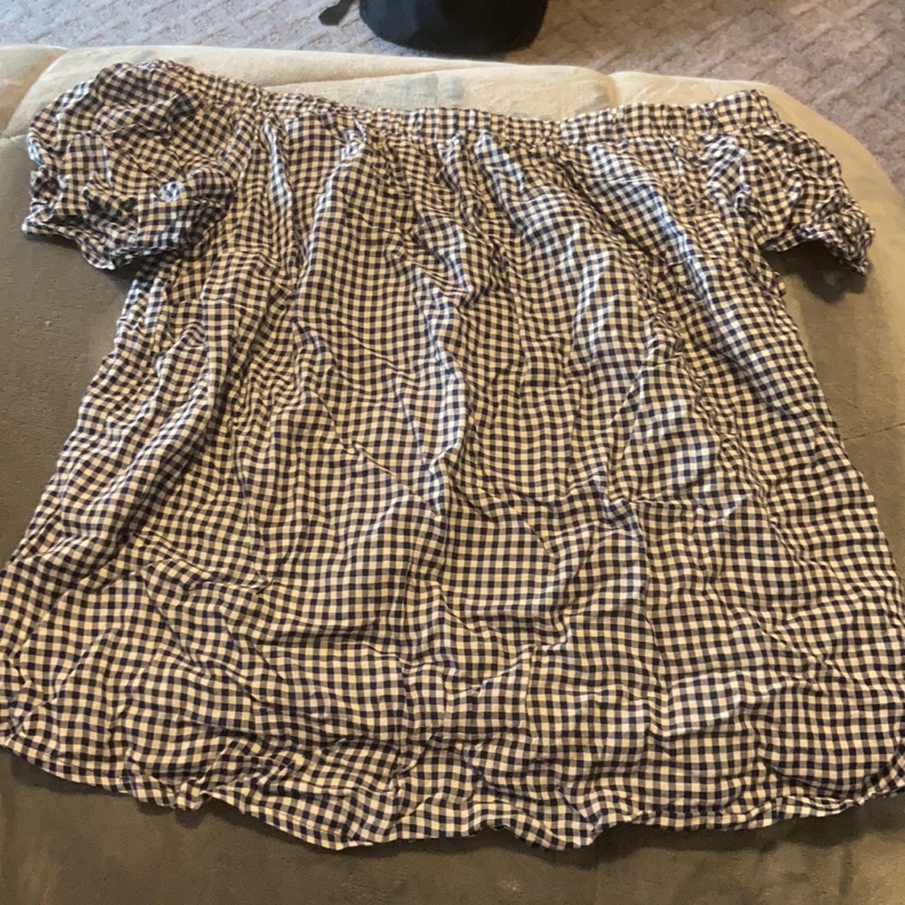 Checker print crop top